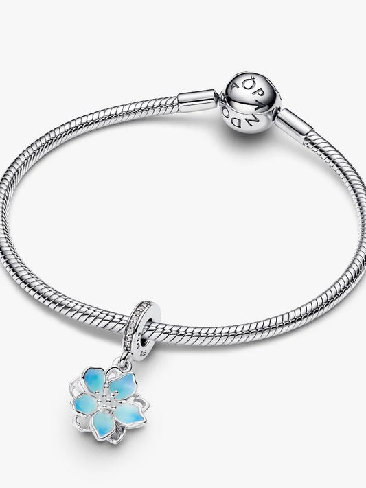 Blue Blossom Spinable Dangle Charm