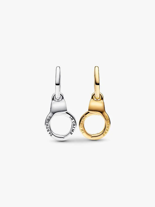 Openable & Splittable Love Handcuffs Dangle Charm