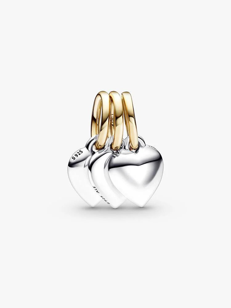 Two-tone Splittable Friendship Triple Dangle Charm