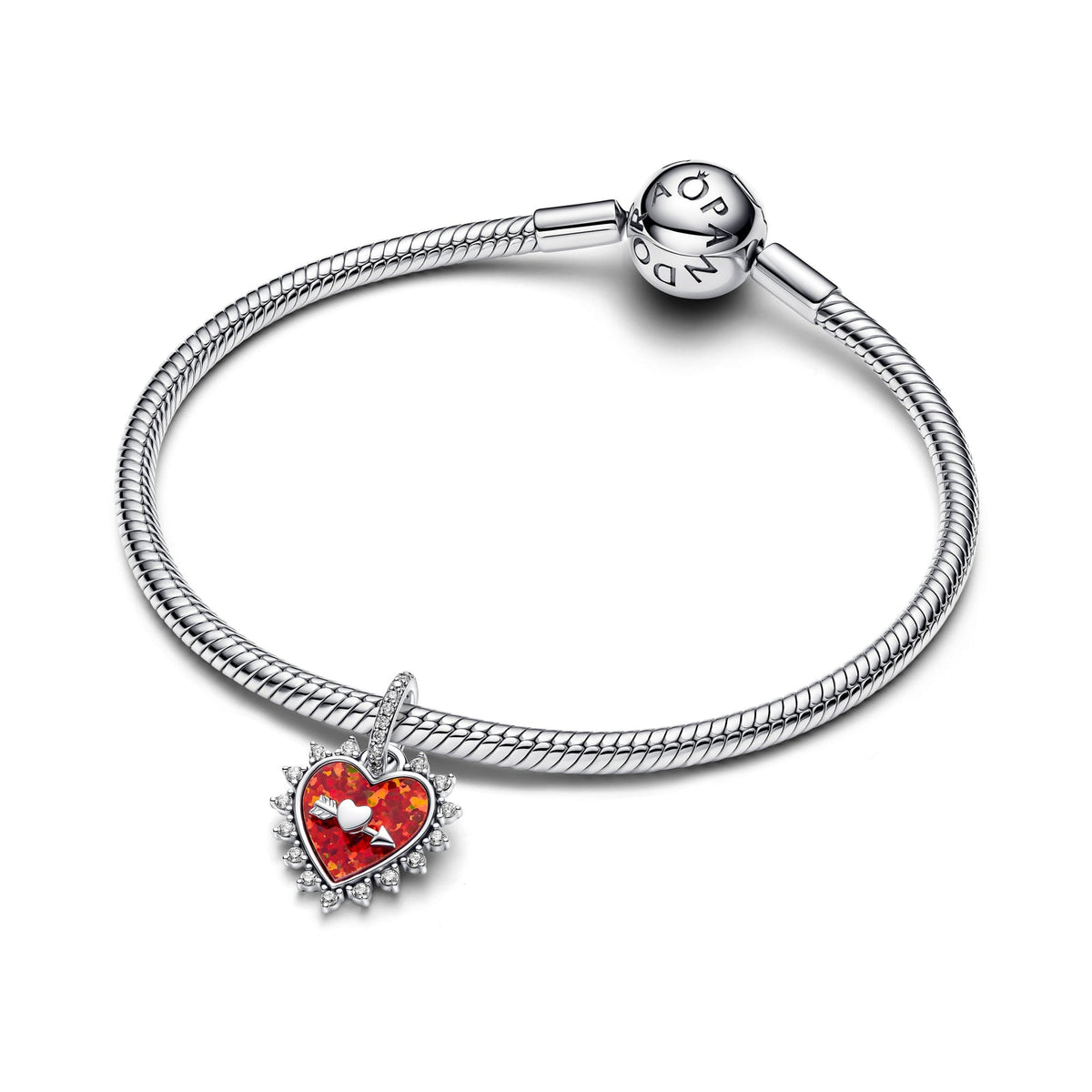 Red Heart Arrow Charm