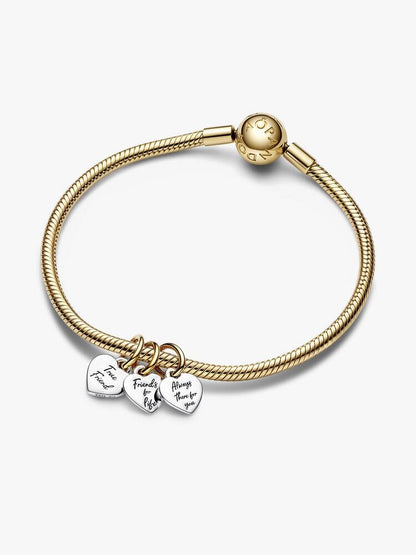 Two-tone Splittable Friendship Triple Dangle Charm