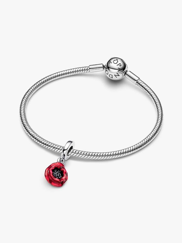 Red Flower Dangle Charm