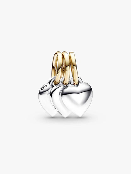 Two-tone Splittable Friendship Triple Dangle Charm