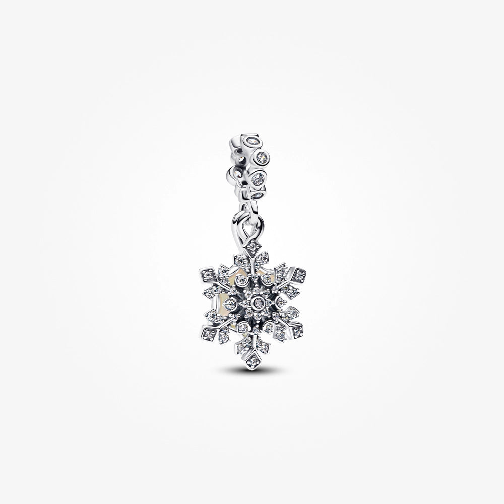 Opalescent Snowflake Double Dangle Charm