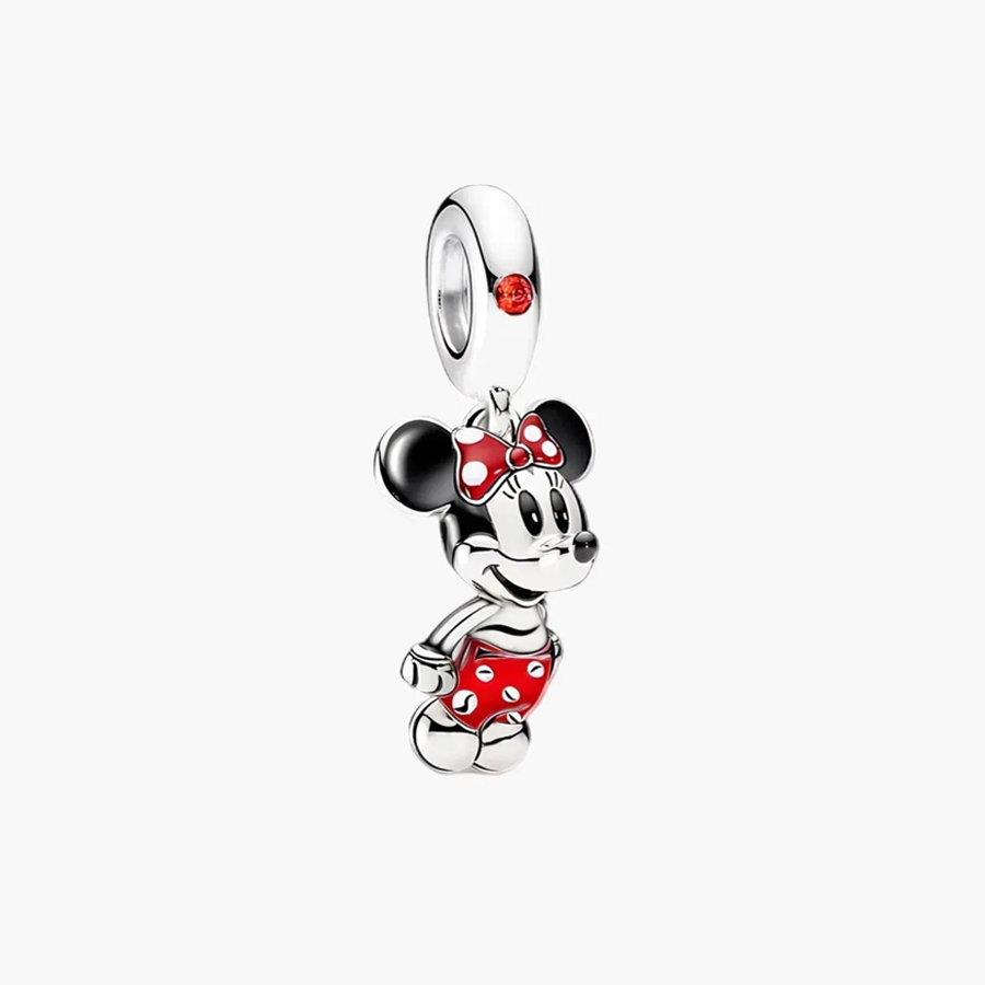 Disney Minnie Mouse Red Dress Dangle Charm