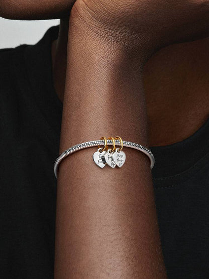 Two-tone Splittable Friendship Triple Dangle Charm